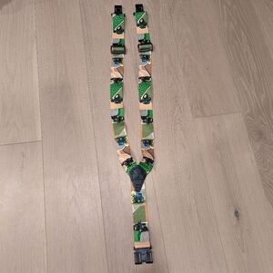Green and Tan Tractor Themed Suspenders